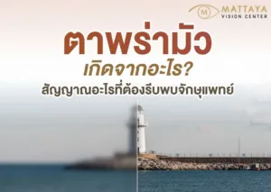 ตาพร่ามัว เกิดจากอะไร?